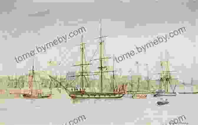 A Majestic Painting Depicting The HMS Beagle Anchored In The Harbor Of Sydney During Its Voyage The Origin Of Species And The Voyage Of The Beagle : By Richard Dawkins (Everyman S Library Classics Series)