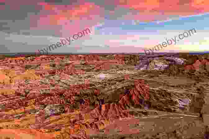 A Panoramic View Of The Atacama Desert, Showcasing Its Barren Beauty And Vibrant Salt Flats. CHILE YOUR PERFECT GUIDE BOOK: TO DISCOVER THIS AMAZING COUNTRY