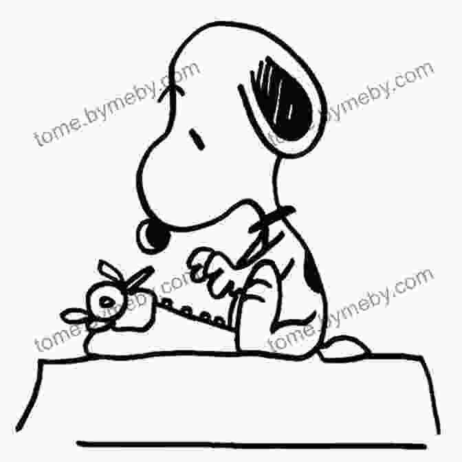 A Playful Illustration Of Snoopy, The Iconic Beagle Character, Sitting On His Doghouse And Typing On A Typewriter, With A Daisy In His Mouth. The World According To Snoopy Volume Two