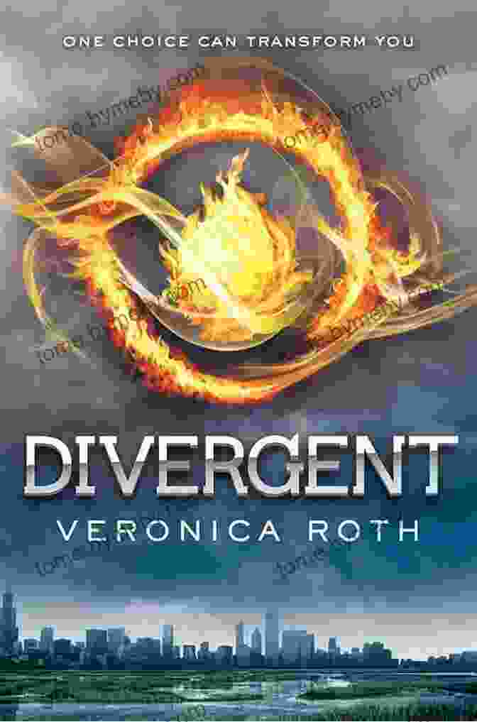 Divergent Book Cover With Tris Prior's Face Against A Backdrop Of The Chicago Skyline Four: A Divergent Collection Veronica Roth