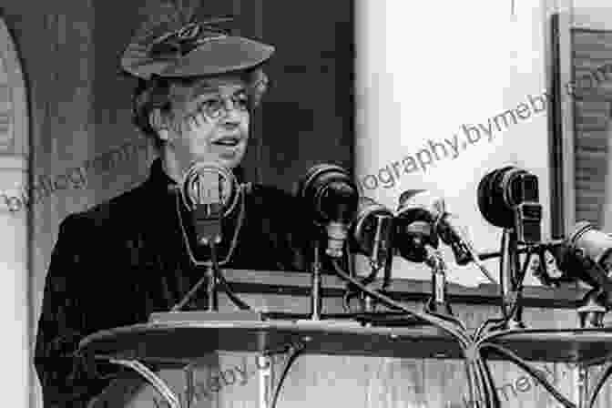 Eleanor Roosevelt Speaking At A Podium Eleanor Roosevelt Fighter For Justice: Her Impact On The Civil Rights Movement The White House And The World