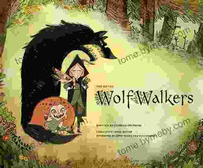 The Art Of Wolfwalkers Charles Solomon, Book Cover Featuring An Intricate Celtic Knot Design With Wolves And A Young Girl In The Foreground The Art Of WolfWalkers Charles Solomon